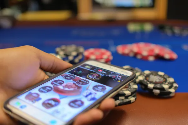 A confident dealer surrounded by casino chips inviting players to access their 5666BEF account, reflecting quick and easy login options.
